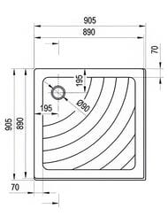 ������� ��������� ������ RAVAK Kaskada Angela 90 EX (905�905�185) ��� ��������� �������, �����