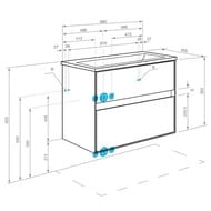 ����� ��� �������� AQUATON ������� 100 1A279601LYC70 980�455�560 ���������, 2 ��., ��� ��������