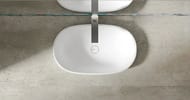 Раковина полувстраиваемая SALINI Marea 01 1802201M 645х387х165 без перелива S-Stone белый мат