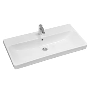 Уценка! Раковина AQUATON Адриана 1WH501629 900x450x170 накладная, перелив, отв.под смеситель, белый