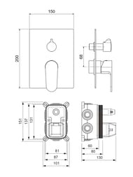 ��������� ��� �����/���� Aquatek ������ AQ1247CR ������������, 3 ������, �������������, ����: ����