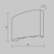 ������������� ��������� Maytoni Strato (������) O417WL-L4W3K, 3000� 4�� IP 54, �����