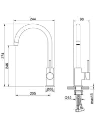 ��������� ��� ����� Aquatek ������ AQ1382BG �������������, ���������� ����� 246��, ������ ����