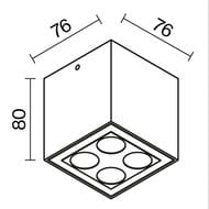 ���������� ���������� Maytoni Ares (����) O309CL-L8GF3K, 3000� 8�� IP 54, ������