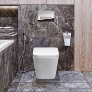 Унитаз подвесной BelBagno DUE 350x480x363 безободковый, сиденье soft close, цвет: белый BB3103CHR/SC