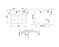    SMEG SR964NGH 60, 4 ,  ,  