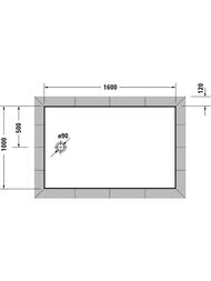 Поддон акриловый Duravit Tempano 1400х1000х45 с антискользящим покрытием 720203000000001