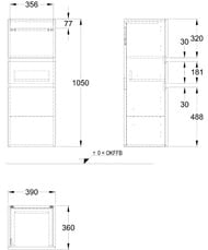 ��������� ��������� GEBERIT Renova Plan (390�1050�360) ����� ��������� 869030000