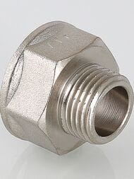 Переходник VALTEC   3/8"Н х 1/2"В, латунь никелированная, VTr.592.N.0403