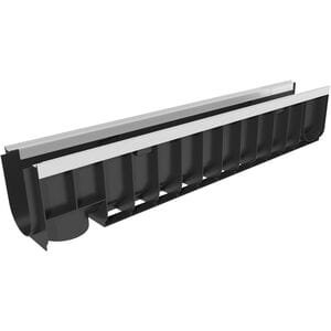 Лоток пластиковый усиленный DN 100 Gidrolica Standart Plus (1000х148х188) 9 л/сек арт.8024