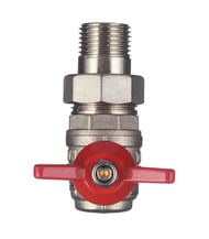 Кран угловой с американкой 1"ВН VALTEC BASE красная бабочка VT.228.N.06