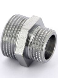 Ниппель переходной Tiemme 3/4"Нх1/2"Н лат.никелир, 1500124(1552N000504)