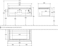 ����� ��� ���������� Villeroy & Boch LEGATO (1000�500�380) ���������, 1 ����, ����� B69400DH