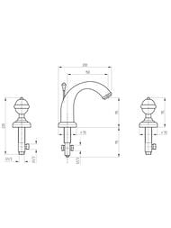 ��������� ��� �������� Migliore CRISTALIA �� 3 ���������, ������/����� Swarovski ML.CRS-3712.DO