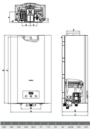 Газовая колонка Electrolux GWH 11 PRO Inverter, элект. розжиг, 11л/мин, LCD дисплей
