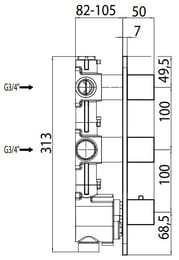 ���������� ����� ������������� ���������� �� 3 ������ Bossini Z030203000