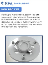 Погружной фекальный насос-измельчитель SFA SANIPUMP GR 382х265х265