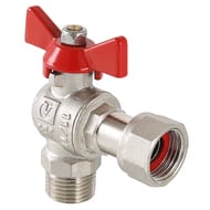 Кран шаровый 1/2"ВН VALTEC BASE угловой с накидной гайкой, VT.267.N.0404 — миниатюра 1