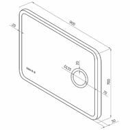 ������� ��������� Bliss (900x700) � LED ���������� 6000K, ������������� ��������, ������ � ��������