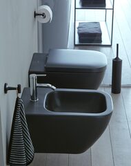 Унитаз подвесной DURAVIT HAPPY D.2 365х540х335 безободковый, антрацит матовый 2222098900