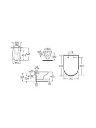 �������� ����������� Roca Debba Round 893104980 ������. ���� Rimless+�����������+�������, ��� ������ �����