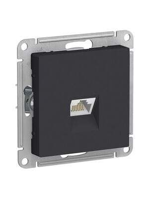 Розетка Systeme Electric ATLASDESIGN компьютерная RJ45 механизм карбон ATN001083