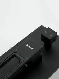 Душевая система с поворотным изливом, лейкой и верхним душем встраиваемая , GAPPO черный, G7117-6 — изображение 11
