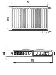 �������� �������� KERMI ��� 12 ��� 900�400�64 ������ ������ ����������� 3/4", 926 �� FTV120900401R2Y