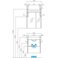 ����� � ��������� AQUATON ������ 1A2118K1SIW50 540x387x560 �������. ���������, 2 �����, ��� ������� (1A211801SIW50+1WH302186)