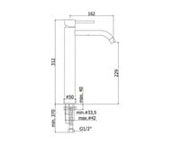 Смеситель для раковины Paffoni Light LIG081HG высокий, медовое золото — изображение 4