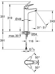    Grohe Euroeco ,  243,   ,  24273001