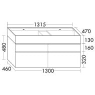 ����� � ������� ��������� Burgbad Yumo 1315�610�470 ���������, 4 �����, ����� ������ SFKO132F3193