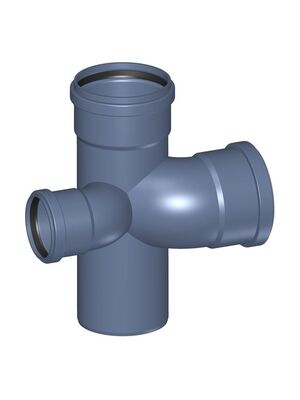 Крестовина Poloplast PKKA 110хL75хR110х87,5°х180°, канализационная,  арт.2273