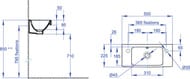 Рукомойник Jacob Delafon ODEON UP с отверстием под смеситель справа (500x225) белый E4701R-00