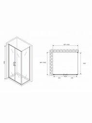 ������� ������ ABBER Sonnenstrand AG04100C-S100 (1000�1000�1950) ������ 6� ����������/����