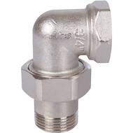 Американка STOUT 3/4"ВН, угловая, никель, уплотнение под гайкой o-ring кольцо, SFT-0057-000034