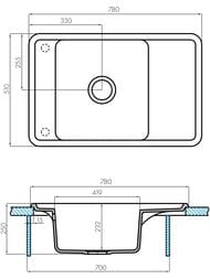 ����� ��������������� Aquaton ������ 78 (780�510�250) ��������� � ������, ����� 1A725032BS260