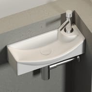 Раковина подвесная Ceramicanova Element 455х220х130 чаша слева, отв. под смеситель, белый CN6038L