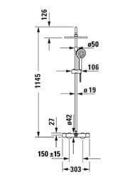 ������� ������� Duravit Wave ���������, ������� ���/������ ���, ����: ���� WA5280008C10
