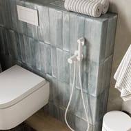 Смеситель встраиваемый WasserKRAFT A70538 однозахватный, с гигиеническим душем, цвет: белый матовый
