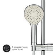 Душевая система AM.PM Gem F40890A14 смеситель для ванны/душа, верхний душ 220мм, ручной душ 110мм