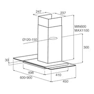 ������� JETAIR Molly P 90 INX (900�450) 700 �3/�, 140 ��, ����.�����/�����. ������ PRF0004050A