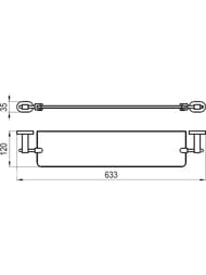 Полка стеклянная RAVAK Chrome CR 500.00