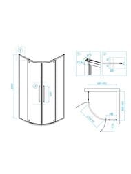 ������� ������ RGW Stilvoll SV-53 (900�900�2000) ��������, ������ 6�� ����������/���� 06325399-11