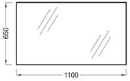 Зеркало Jacob Delafon EB1400-NF (1100х30х650) прямоугольное