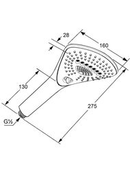 Лейка душевая KLUDI FIZZ 3 режима, белый 6770043-00