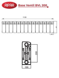 �������� ��������������� Rifar Base Ventil BVL 200 ������ ����� �����������, 14 ������, 1400 ��
