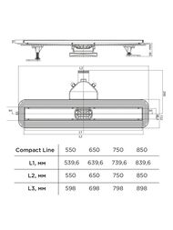 ������� ����� BETTOSERB Compact Line Matte Black 550�� � ��������, ����.������, 13702509BM