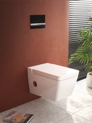 Клавиша смыва двойная VITRA Select стекло, цвет черный глянец, кнопки хром 740-1101