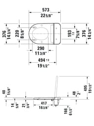 ������� ��� ������� Duravit D-Neo SensoWash � �������� ���� 614700012002340